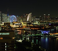 横浜の夜景、絵葉書ですね。